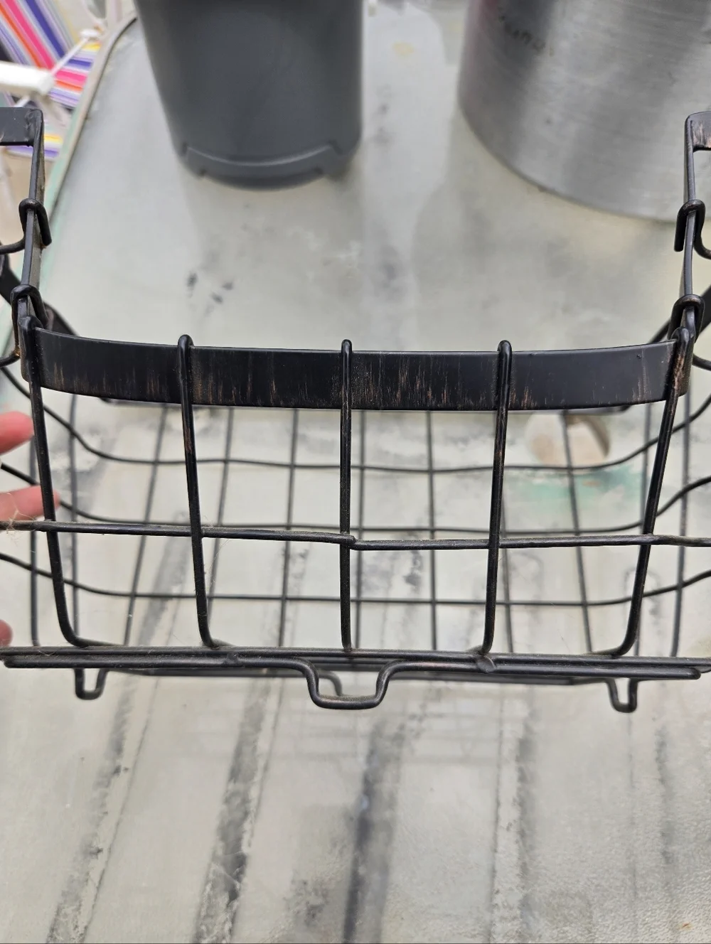 Set Of 3 Gourmet Basics Stacking and Nesting Wire Basket